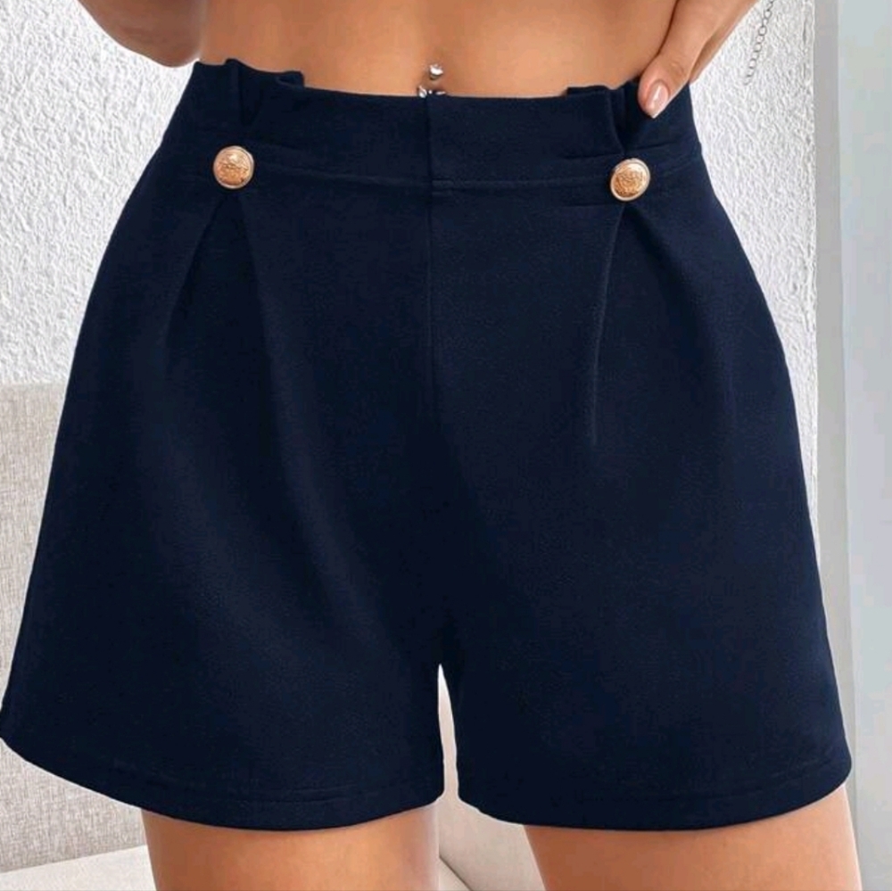 vintage inspired navy blue Women's Shorts